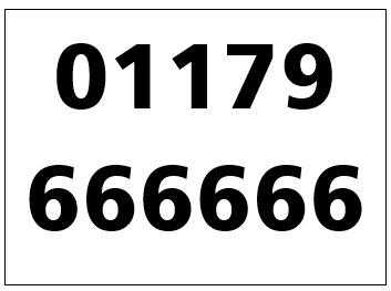 01179666666 Bristol Telephone Number - 50 per month or 3,000 one-off