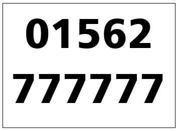 01562777777 Memorable Kidderminster Telephone Number - Make us an offer