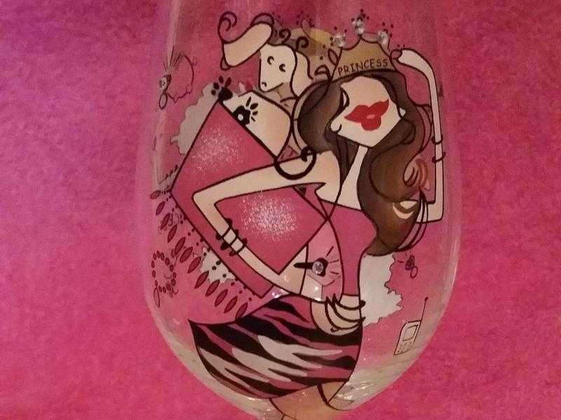 039Bottom039s Up039 Wine Glass 039Princess039