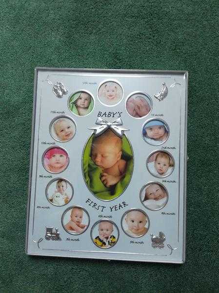 039My First Year039 Baby Multi-Photo Frame holds 13 Photos, Brand New in Packaging