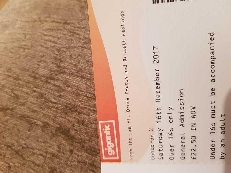 1 x ticket for Bruce Hoxton and Russell Hastings Concorde 2 161217