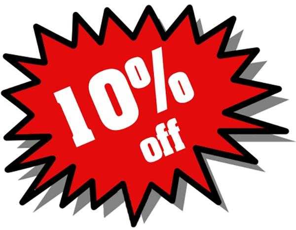 10 discount on artificial grass.