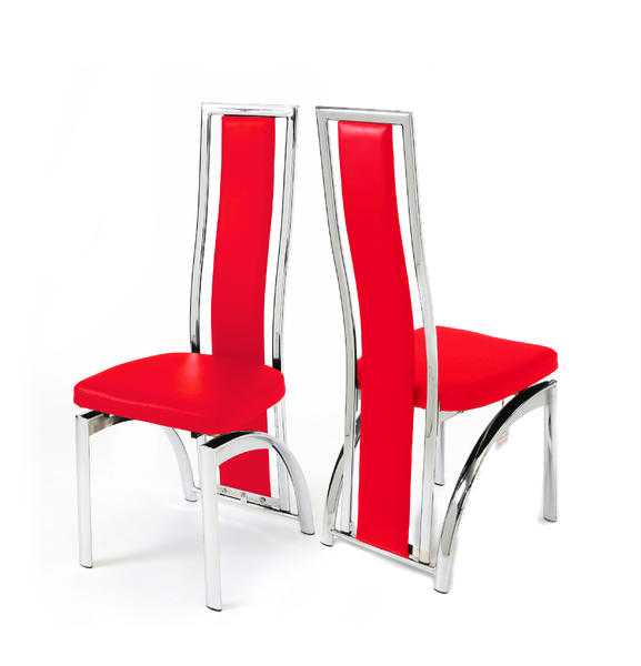 10 OFF on High Back Faux Leather amp Chrome Modern Dining Chair