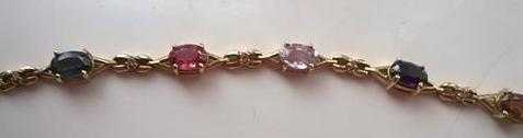 10 Sapphires in 9ct bracelet