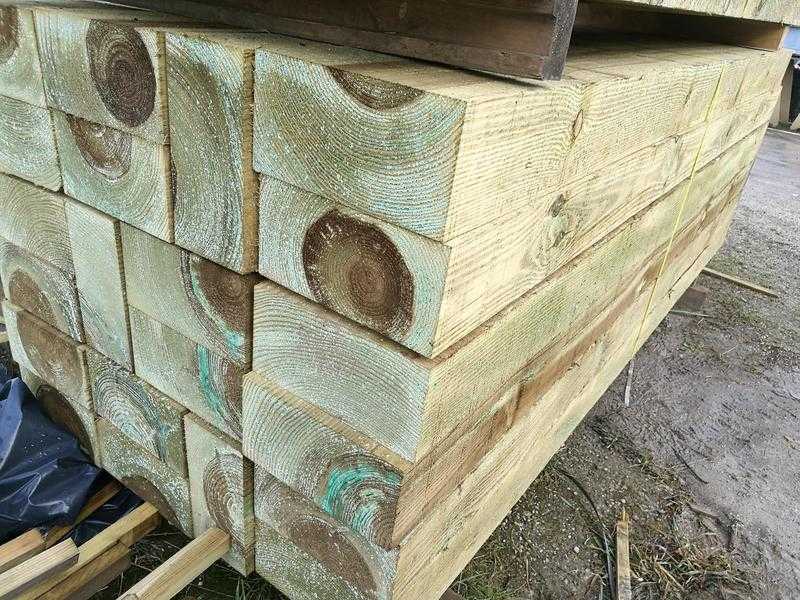 10 x 5 Tanalised Garden Sleepers (255mm x 125mm) 8ft Lengths