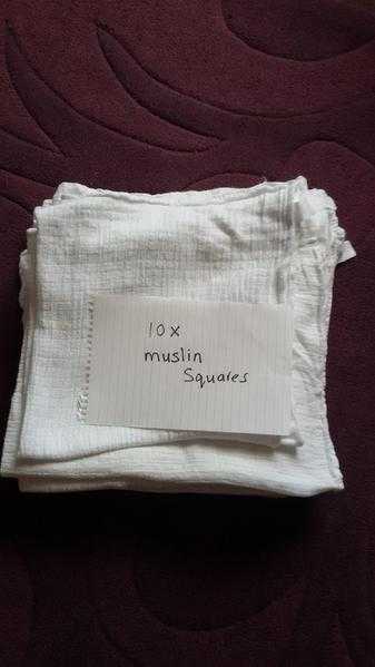 10 x Muslin Squares