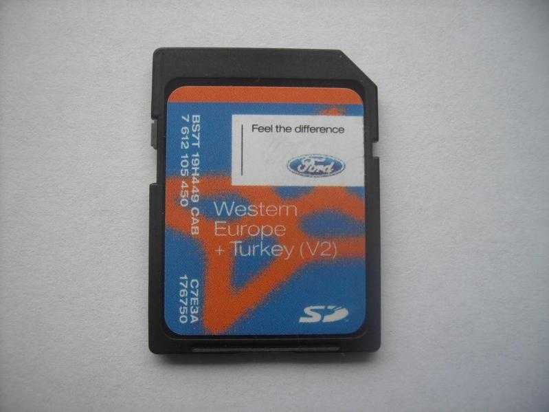 100 GENUINE FORD SAT NAV SD CARD for W. EUROPE and TURKEY (V2) USED, TESTED and WORKS PERFECTLY