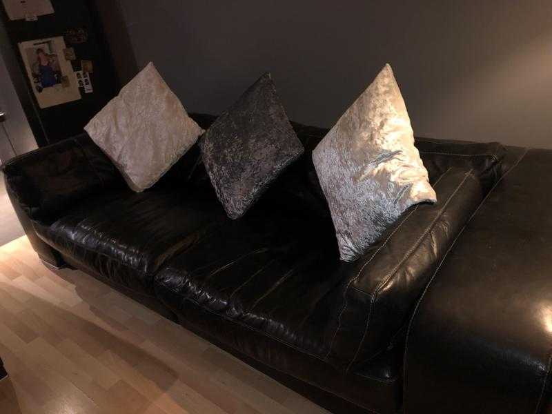 100 Italian leather sofa amp chair