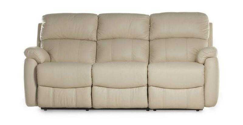 100 Luxurious Leather Cream (electric) Reclining 2 and 3 Seater Sofas (DFS Navona )