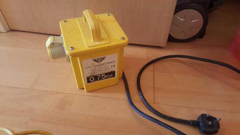 110v Transformer (0.75KVA) with long cable included - Single port