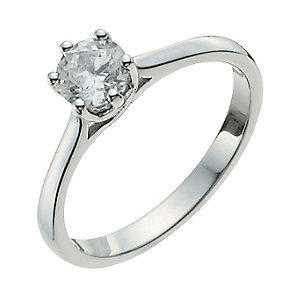 12 carat Solitaire Diamond in White Gold