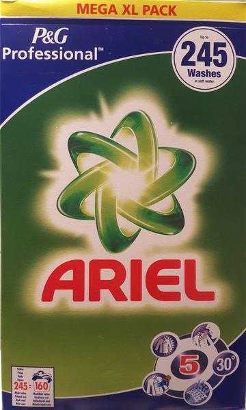 12 PRICE Washing Powder - PampG Professional Ariel - Mega XL Pack - up to 245 washes