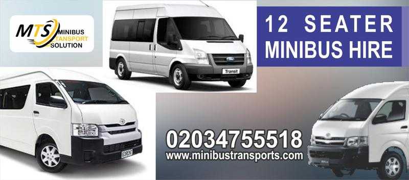 12 Seater Minibus Hire with Driver