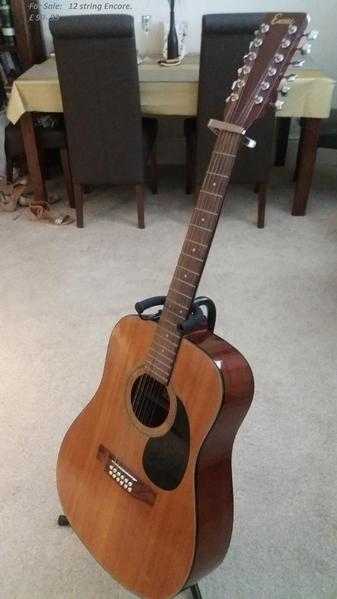 12 STRING ACOUSTIC. Plays and sounds well, Keeps in tune. Its a E400 Encore