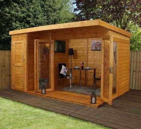 12x8 - Garden room with side shed