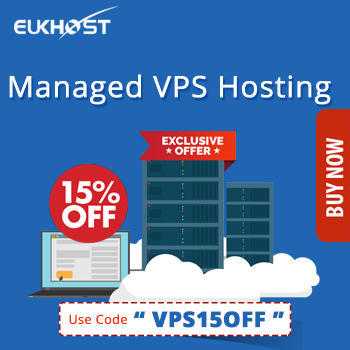 15 off on eUKhost Managed VPS Hosting
