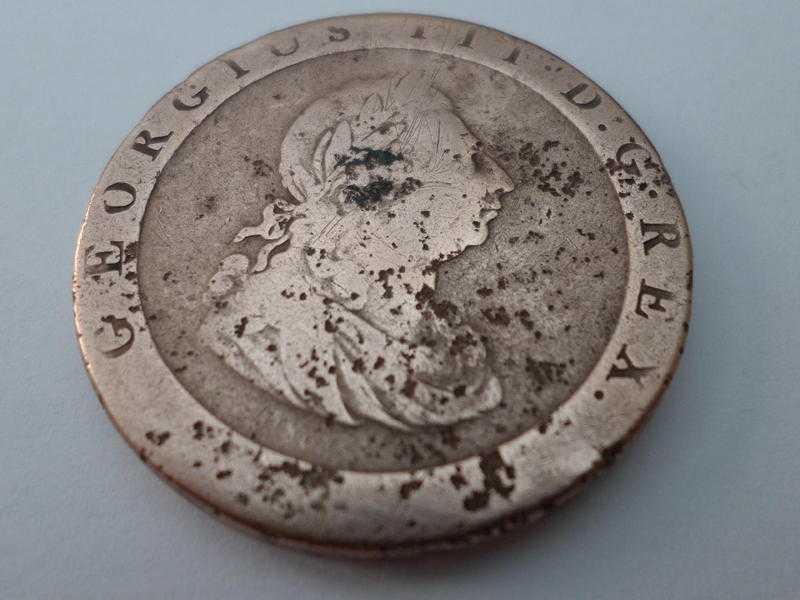1797 Cartwheel 2d Coin - George III - Weight 2 ounces57 grams - Very Fine
