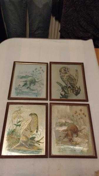 18 Vintage Foil Art etchings by various artists