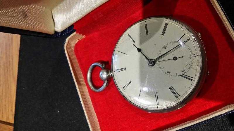 1800039s Period Solid Silver Pocket Watch - Working Movemen