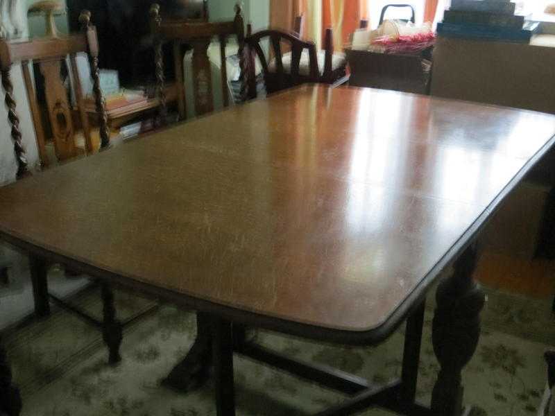 1930s folding table and 4 chairs