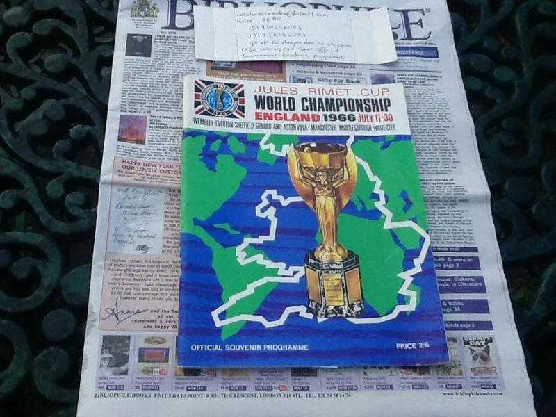 1966 World Cup official tournament brochure programme original