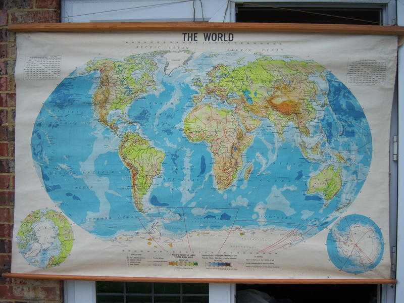 1967 Large Map of the World