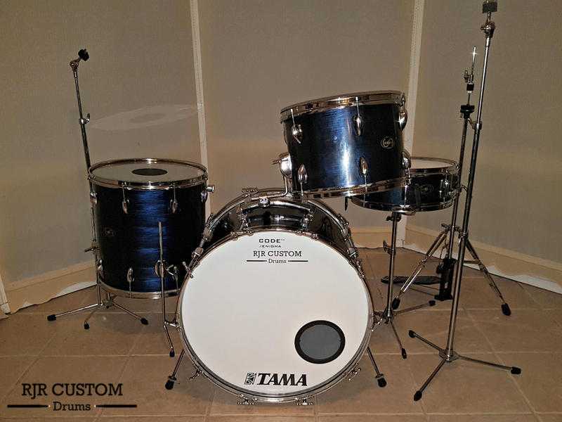 1970039s Pre Tama Swing Star 4 Piece Drum Kit in Silky Blue Wrap