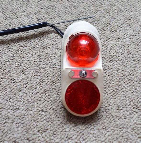 1978 VINTAGE RALEIGH SHOPPER REAR LIGHT AND CABLE