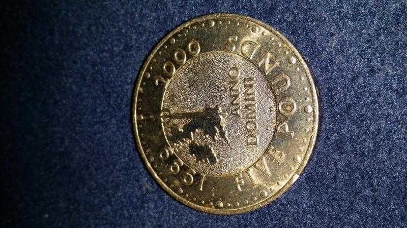 1999 - 2000  MILLENNIUM Crown 5 Pound Coin - ANNO DOMINI