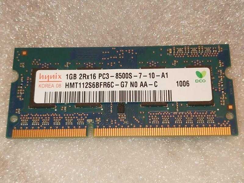 1GB 2RX16 PC3 Laptop Memory