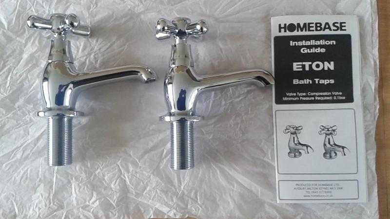 1,Pair Homebase Eton Bath Taps.