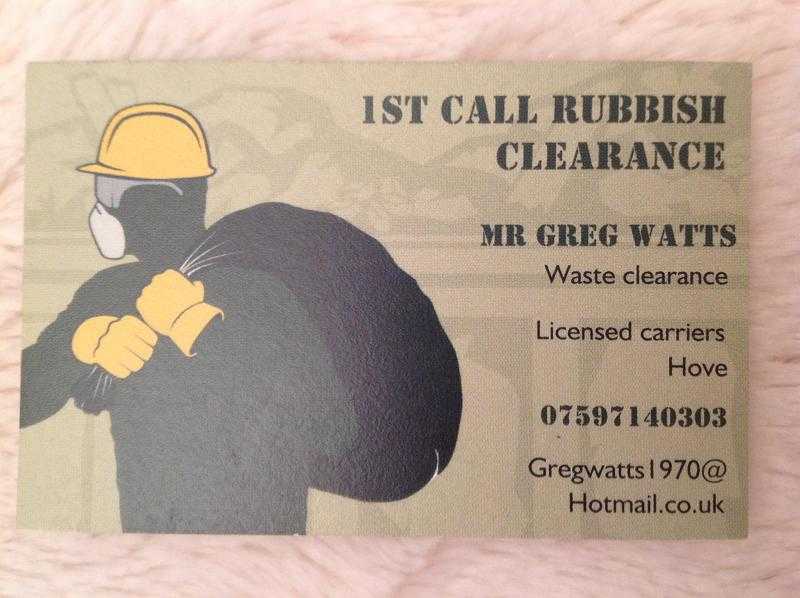 1st call rubbish clearance 07597140303