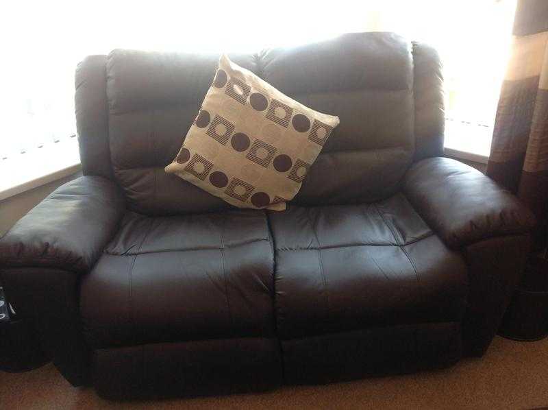 2 and 3 seater leather recliner settees