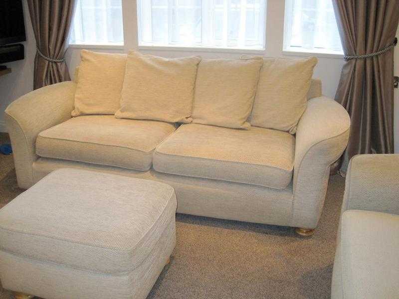 2 and 3 seater sofas with footstool