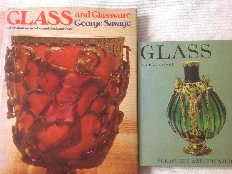 2 books on Antique Glass by George Savage