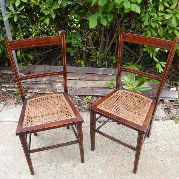 2 CANE CHAIRS