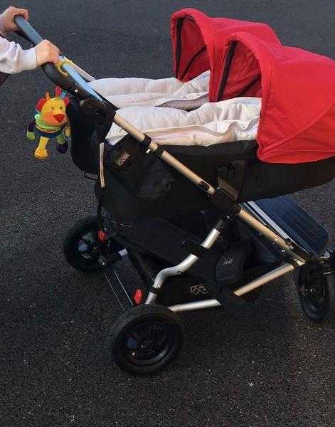 2 carrycots to be used on Mountain Buggy Duet Pushchair