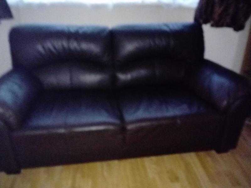 2 chocolate leather sofa039s (one 3 seater one 2 seater)