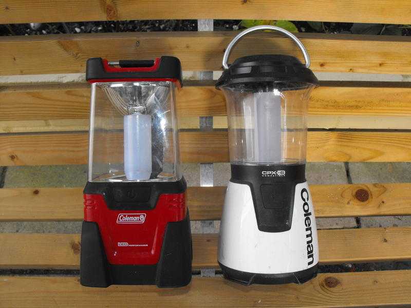 2 Coleman led battery lanterns