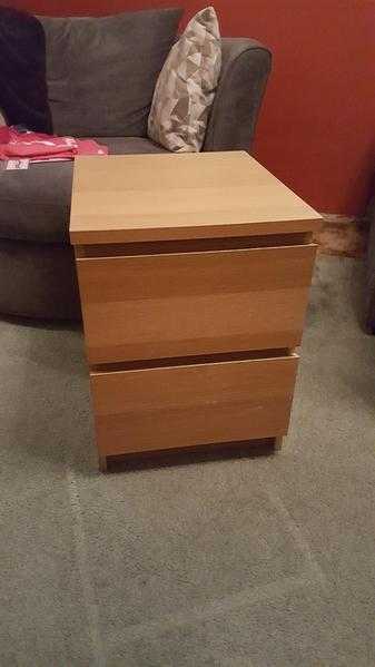 2 draw bedside table