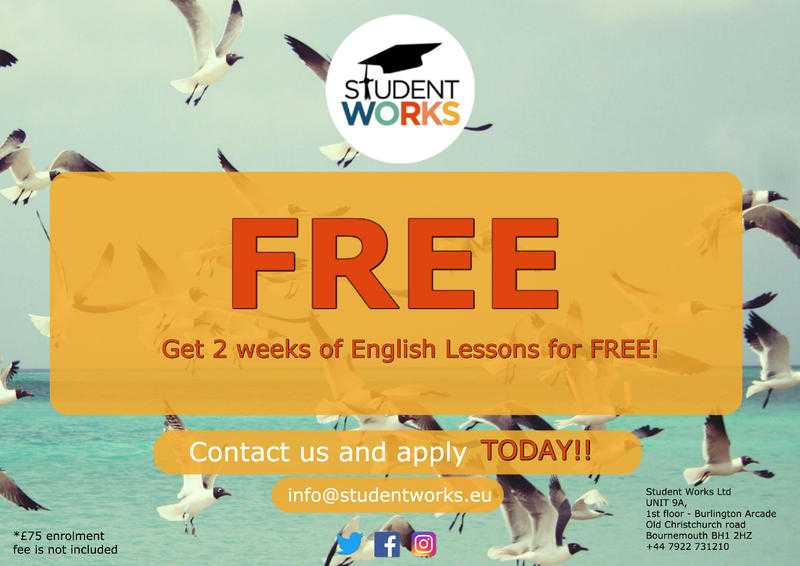 2 FREE weeks of General English lessons