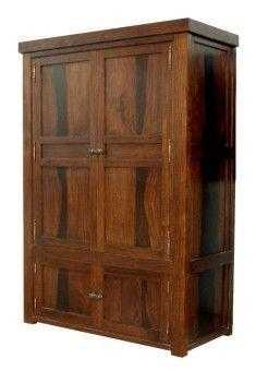 2 Hand crafted dark wood double wardrobes, imported from Indonisia, mango wood, large, beautiful.