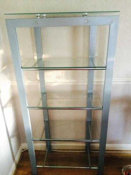 2 large glass display units and one small unit