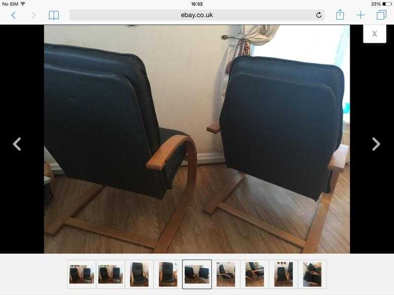 2 leather chairs