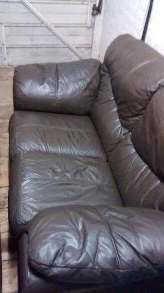 2 leather  settees.