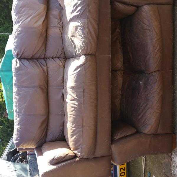 2 leather sofa free to collector