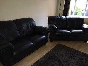 2 LEATHER SOFAS