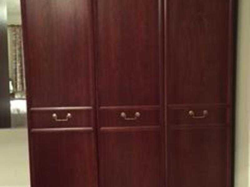 2 Mahogany colour  wardrobes