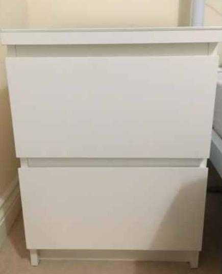 2 MALM 2 Drawer Bedside Tables