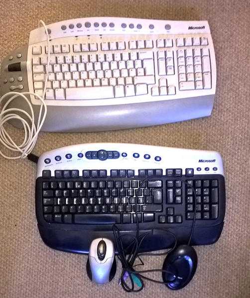 2 Microsoft Keyboards  Mouse